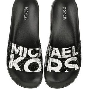 Micheal Kors Gilmore Rhinestone Slides